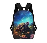 sinyumoney Magical Night Turtle Garden Sacs À Dos, Sac À Dos Enfant, Sac D'école, Sac À Dos De Voyage Imprimé En 3D, Accessoire De Mode, Sac À Dos Imperméable Pour Enfants 17inch