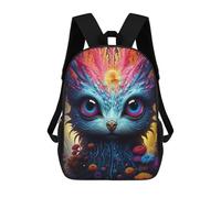 sinyumoney Magical Owl Portrait Sac À Dos Enfant, Sac D'école, Sac À Dos Imprimé 3D Avec Motif De Dessin Animé, Grande Capacité, Pour Garçons Et Filles 17inch