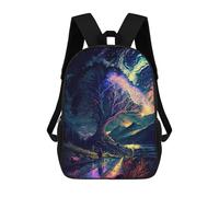 sinyumoney Magical Pathway to The Cosmic Tree Sac À Dos Scolaire Pour Enfants 17 Pouces, Sac À Dos Décontracté Pour Les Voyages, Grand Sac À Dos De Jour Pour Garçons Et Filles 17inch