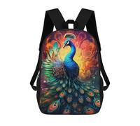sinyumoney Magical Peacock Artwork Sacs À Dos, Sac À Dos Enfant, Sac D'école, Sac À Dos De Voyage Imprimé En 3D, Accessoire De Mode, Sac À Dos Imperméable Pour Enfants 17inch
