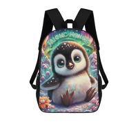 sinyumoney Magical Penguin Fantasy Artwork 17inch Sacs À Dos Scolaires Imprimés En 3D - Sacs À Dos Tendance Pour Garçons Du Primaire Et Du Collège