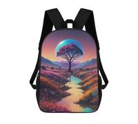 sinyumoney Magical River Tree Bubble Sacs À Dos Imprimés En 3D Pour Enfants 17inch Sacs À Dos Tendance Et Décontractés Pour La Journée, Sacs De Voyage, Sacs À Dos D'extérieur Pour Garçons Et Filles
