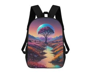 sinyumoney Magical River Tree Bubble Sacs À Dos Imprimés En 3D Pour Enfants 17inch Sacs À Dos Tendance Et Décontractés Pour La Journée, Sacs De Voyage, Sacs À Dos D'extérieur Pour Garçons Et Filles