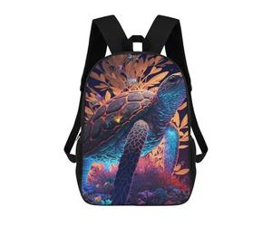 sinyumoney Magical Sea Turtle Sacs À Dos, Sac À Dos Enfant, Sac D'école, Sac À Dos De Voyage Imprimé En 3D, Accessoire De Mode, Sac À Dos Imperméable Pour Enfants 17inch