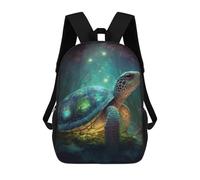 sinyumoney Magical Sea Turtle Shell Sac À Dos Scolaire Pour Enfants 17 Pouces, Sac À Dos Décontracté Pour Les Voyages, Grand Sac À Dos De Jour Pour Garçons Et Filles 17inch