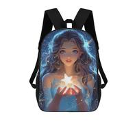 sinyumoney Magical Star Holding Fantasy Artwork 17inch Sacs À Dos Scolaires Imprimés En 3D - Sacs À Dos Tendance Pour Garçons Du Primaire Et Du Collège