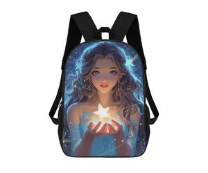 sinyumoney Magical Star Holding Fantasy Artwork 17inch Sacs À Dos Scolaires Imprimés En 3D - Sacs À Dos Tendance Pour Garçons Du Primaire Et Du Collège