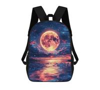 sinyumoney Magical Sunset with Giant Moon Sac À Dos Enfant, Cartable, Sacs À Dos Scolaires Imprimés En 3D Pour Élèves Du Primaire Et Du Collège, Cadeau D'anniversaire Pour Adolescents 17inch