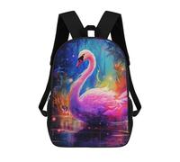 sinyumoney Magical Swan Reflection Sacs À Dos Pour Enfants, Cartables 3D Personnalisés Pour Garçons Et Filles, Grands Sacs À Dos Scolaires Décontractés 17inch