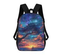 sinyumoney Magical Swing Night Sky Sac À Dos Pour Garçons Et Adolescents, Sacs À Dos Pour Filles, Sacs À Dos Pour Tout-petits, Sacs À Livres Pour L'école Primaire Et Le Collège 17inch