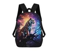 sinyumoney Magical Tiger in Fantasy Forest Sacs À Dos Scolaires Pour Garçons Et Filles, Sacs À Dos Décontractés Pour Le Sport, Sacs À Dos De Grande Capacité Pour L'école Primaire 17inch