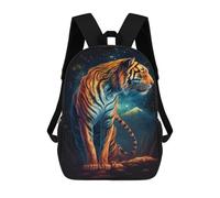 sinyumoney Magical Tiger Night Scene Sacs À Dos Décontractés Pour Enfants, Sacs D'école Pour Adolescents, Filles Et Garçons, Sacs À Dos Pour Livres 17inch