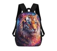 sinyumoney Magical Tiger Portrait -1 Sac À Dos Scolaire Pour Enfants 17 Pouces, Sac À Dos Décontracté Pour Les Voyages, Grand Sac À Dos De Jour Pour Garçons Et Filles 17inch