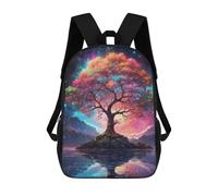 sinyumoney Magical Tree in A Starry Night Sac À Dos Scolaire Pour Enfants, Imprimé En 3D, Pour Garçons, Élèves Du Primaire Et Du Collège 17inch