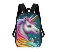 sinyumoney Magical Unicorn Dreamscape Sac À Dos Scolaire Imprimé En 3D Pour Enfants, Sac À Dos De Voyage, Sac Tendance Et Décontracté Pour Écoliers 17inch