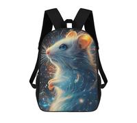 sinyumoney Magical White Hamster Sac À Dos Scolaire Imprimé En 3D Pour Garçons Et Filles, Sac À Dos Pour Ordinateur Portable Pour Enfants/étudiants/adultes 17inch