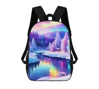 sinyumoney Magical Winter Landscape Sac À Dos Enfant, Sac À Dos Anime, Grand Sac À Dos Enfant, Sac À Dos Imprimé En 3D Pour Enfants, Cartable, Cartable Pour Garçons Et Filles 17inch
