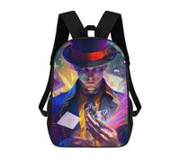 sinyumoney Magician's Enigma Sac À Dos Scolaire Pour Enfants 17 Pouces, Sac À Dos Décontracté Pour Les Voyages, Grand Sac À Dos De Jour Pour Garçons Et Filles 17inch