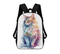sinyumoney Maine Coon Cat 17inch Sac À Dos Scolaire Imprimé En 3D Pour Enfants, Style Décontracté Et Tendance, Idéal Pour Les Voyages Et Les Études.