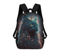 sinyumoney Maine Coon Cat Fairy Tale Sac À Dos Scolaire Pour Enfants 17 Pouces, Sac À Dos Décontracté Pour Les Voyages, Grand Sac À Dos De Jour Pour Garçons Et Filles 17inch