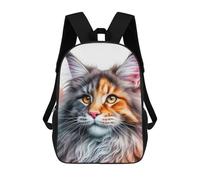 sinyumoney Maine Coon Cat Portrait Sac À Dos Imperméable Pour L'école, Sac À Dos Professionnel Pour Garçons/filles/adolescents 17inch