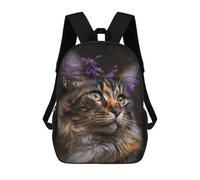 sinyumoney Maine Coon Sac À Dos Scolaire Pour Enfants Imprimé En 3D, Idéal Pour Les Voyages Et Les Lectures, Pour Les Garçons Et Les Élèves Du Primaire 17inch