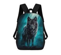 sinyumoney Majestic Black Wolf Sacs À Dos Tendance Imprimés En 3D 17inch Sac D'école Décontracté Pour Enfants, Garçons, Élèves Du Primaire Et Du Collège