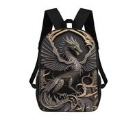sinyumoney Majestic Dragon Monarch Sac À Dos Scolaire Tendance, Sac À Dos Imperméable Et Décontracté - Parfait Pour Les Voyages, Le Travail Et Le Quotidien 17inch