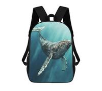 sinyumoney Majestic Humpback Whale Sac À Dos Imprimé En 3D Pour Enfants, Sac D'école Grande Capacité, Sac De Voyage, Sac À Livres, Sac À Dos Scolaire Pour Enfants 17inch