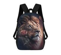 sinyumoney Majestic Lion Rose Sac À Dos Scolaire Pour Filles Et Garçons Avec Poche, Sac À Dos Tendance Pour Enfants 17inch
