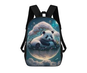sinyumoney Majestic Panda Bear Sac À Dos Scolaire Enfant Tendance Et Décontracté, Sac À Dos Imprimé En 3D Pour Garçon, Grand Sac À Dos 17inch