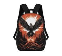 sinyumoney Majestic Phoenix Rising Sac À Dos Enfant Fille 3D, Sac D'école, Sac À Dos Pour Tout-petits, Sac À Dos Décontracté, Sac À Livres Tendance 17inch