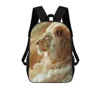 sinyumoney Majestic White Lion Sac À Dos Imprimé En 3D Pour Enfants, Sac À Dos Scolaire, Sac À Dos De Voyage Pour Enfants, Sac À Livres Grande Capacité, Sac À Dos Pour Enfants 17inch