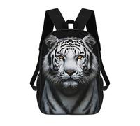 sinyumoney Majestic White Tiger Portrait on Black Sac À Dos Scolaire, Sac À Dos Décontracté Pour L'école, Le Travail Et Les Voyages - Parfait Pour Les Voyages, Le Travail Et Un Usage Quotidien 17inch