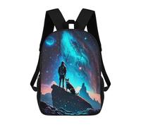 sinyumoney Man And Dog Adventure Sac À Dos Pour Enfants, Impression 3D, Sac D'école Pour Garçons Et Filles, Sac À Dos Tendance Et Décontracté Pour Écoliers 17inch