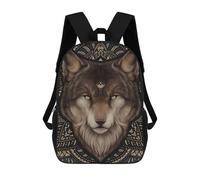 sinyumoney Mandala of The Wolf Sacs À Dos Décontractés Pour Enfants, Sacs D'école Pour Adolescents, Filles Et Garçons, Sacs À Dos Pour Livres 17inch