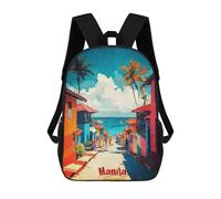sinyumoney Manila Art Sacs À Dos Imprimés En 3D Pour Enfants, Sacs D'école Tendance Pour Garçons, Sacs De Voyage, Sacs Scolaires Pour Élèves Du Primaire 17inch