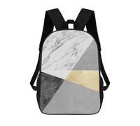 sinyumoney Marble And Gold Art 4 Sac À Dos Scolaire Imprimé En 3D Pour Garçons Et Filles, Sac À Dos Pour Ordinateur Portable Pour Enfants/étudiants/adultes 17inch