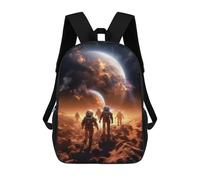 sinyumoney Mars Space Explorers Sacs À Dos Scolaires Pour Enfants, Sac D'école Imprimé En 3D Pour Garçons, Élèves Du Primaire Et Du Collège 17inch