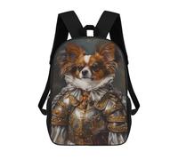 sinyumoney Medieval Dog Armor Costume Sac À Dos Scolaire Pour Enfants, Sac À Dos De Voyage Décontracté, Grand Sac À Dos Pour Garçons Et Filles 17inch