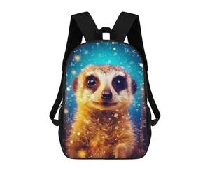sinyumoney Meerkat in Winter Wonderland Sacs À Dos Pour Enfants, Cartables Imprimés En 3D, Sacs À Dos Pour Élèves Du Primaire Et Du Collège (garçons Et Filles) 17inch