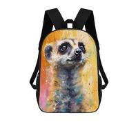sinyumoney Meerkat Painting Sacs À Dos Imprimés En 3D Pour Enfants, Sacs D'école Tendance Pour Garçons, Sacs De Voyage, Sacs Scolaires Pour Élèves Du Primaire 17inch