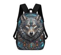 sinyumoney Mega Steampunk Wolf Sac À Dos Scolaire Pour Filles Et Garçons, Grand Sac À Dos Léger Pour Enfants Et Étudiants 17inch