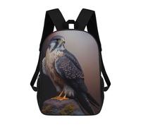 sinyumoney Merlin Falcon Oil Paint Sac À Dos Scolaire Pour Enfants Imprimé En 3D, Idéal Pour Les Voyages Et Les Lectures, Pour Les Garçons Et Les Élèves Du Primaire 17inch