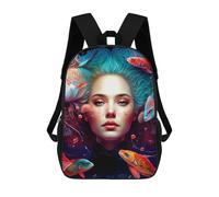 sinyumoney Mermaid Dreams Underwater Fantasy -1 Sac À Dos Scolaire Imprimé En 3D Pour Enfants, Sac À Dos De Voyage Tendance Et Décontracté Pour Écoliers 17inch