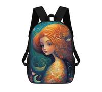 sinyumoney Mermaid Enchanted Isle Sacs À Dos Pour Enfants, Sac D'école Imprimé En 3D, Cartable Pour Enfants, Sac De Voyage, Sac À Dos Garçon Fille, Sac D'école Pour Enfants 17inch