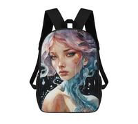 sinyumoney Mermaid In Watercolor Sacs À Dos Pour Enfants, Sac À Dos Scolaire, Sac À Dos Imprimé En 3D Pour Enfants, Sac À Dos De Voyage, Sac À Livres, Sac D'école Pour Enfants 17inch