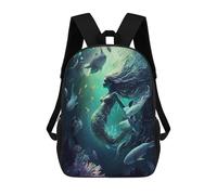 sinyumoney Mermaid Underwater Sacs À Dos Scolaires Pour Enfants, Sac D'école Tendance, Sac D'école Imprimé En 3D Pour Garçons, Élèves Du Primaire Et Du Collège 17inch