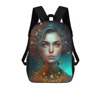 sinyumoney Mermaid's Glimmer Sac À Dos Scolaire Enfant Tendance Et Décontracté, Sac À Dos Imprimé En 3D Pour Garçon, Grand Sac À Dos 17inch