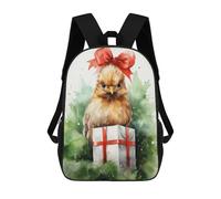 sinyumoney Merry Tiny Chicken Xmas Sacs À Dos Pour Enfants, Sac À Dos Scolaire, Sac À Dos Imprimé En 3D Pour Enfants, Sac À Dos De Voyage, Sac À Livres, Sac D'école Pour Enfants 17inch
